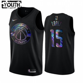 Camiseta Niños Washington Wizards Robin Lopez 15 Iridescent HWC Collection Swingman